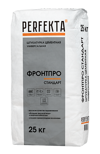 Штукатурка цементная Perfekta Фронтпро Стандарт серая 25 кг