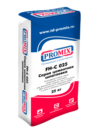Шпаклевка фасадная Promix FH-C 025 серая 25 кг