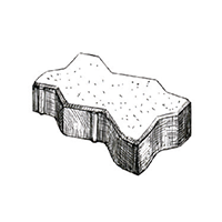 Тротуарная плитка Фабрика Готика Profi Волна 225x112,5 