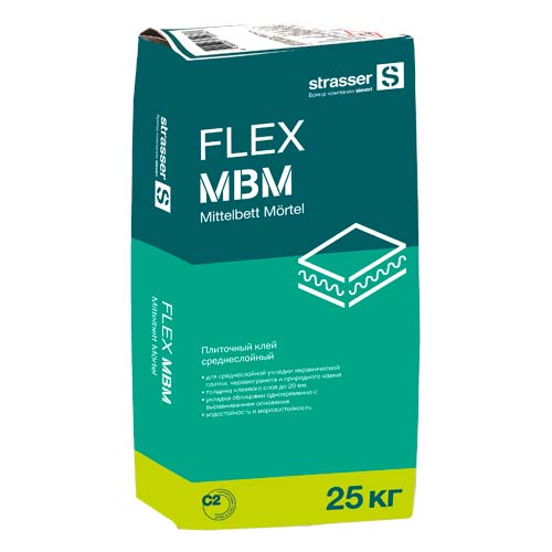 Клей Strasser FLEX MBM для плитки 25 кг (летний)