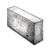 Перегородочный полнотелый блок Готика керамзито-бетонный 39