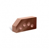 Облицовочный кирпич Литос шоколад гладкий угловой пустотелый