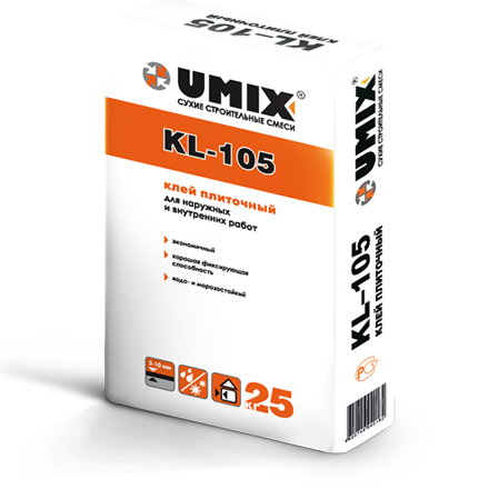 Клей UMIX KL-105 для плитки 25 кг