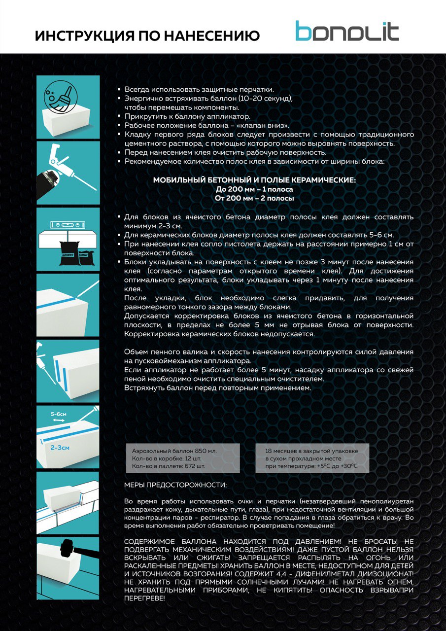 Клей Bonolit Малоярославец Формула Тепла для блоков 0,75 кг