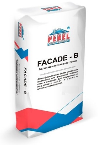 Шпаклевка фасадная Perel Facade - b 0652 белая 20 кг