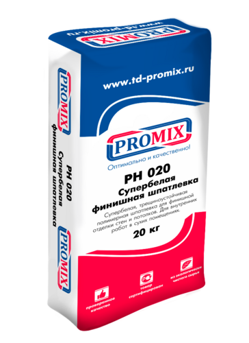 Шпаклевка фасадная Promix PH 020 супер-белая 20 кг