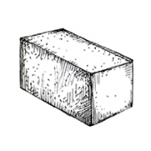 Стеновой полнотелый блок Готика бетонный 38