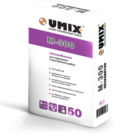 Сухая смесь UMIX Пескобетон М300 50 кг