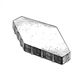 Тротуарная плитка Готика Зарядье Profi 100мм (на сером цементе)