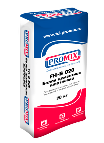 Шпаклевка фасадная Promix FH-B 020 белая 20 кг