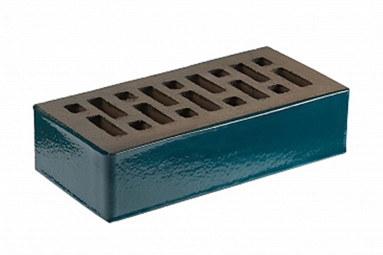 Облицовочный кирпич Recke Glanz 5-28-00-0-00 изумрудный глянцевый гладкий 1НФ