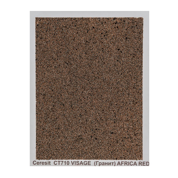 Штукатурка акриловая Церезит CT 710 VISAGE с фактурой природного камня 20 кг (Africa Red)