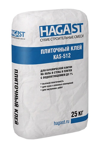 Клей HAGA ST KAS-512 для плитки 25 кг