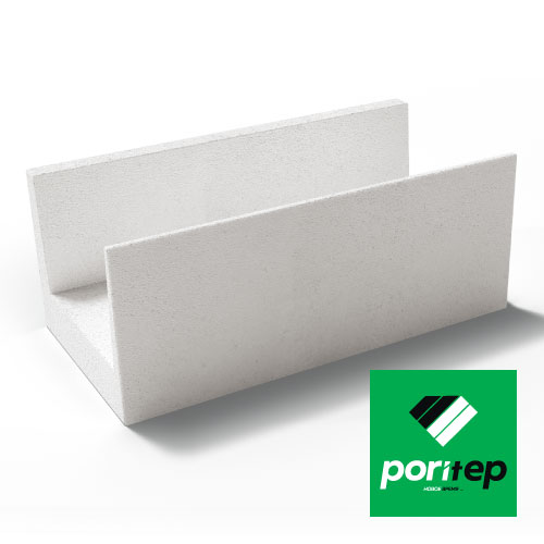 Газобетонный блок U-образный (П-образный) Poritep Коломна D500 