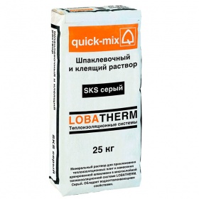 Шпаклевочный и клеящий раствор (серый) Ouick mix SKS (25 кг)